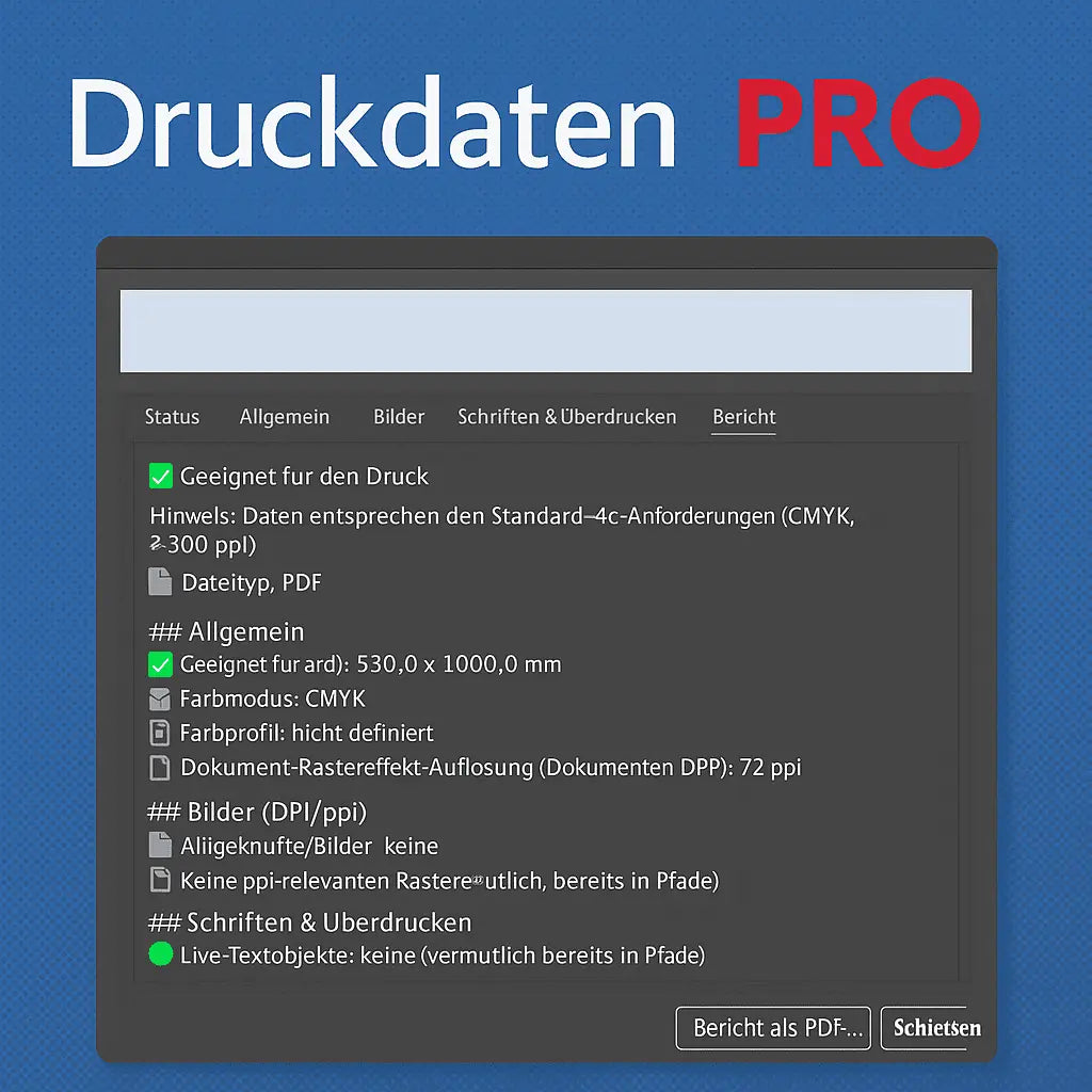 Druckdaten Check Pro Adobe Illustrator 2025 - Alva Werbetechnik