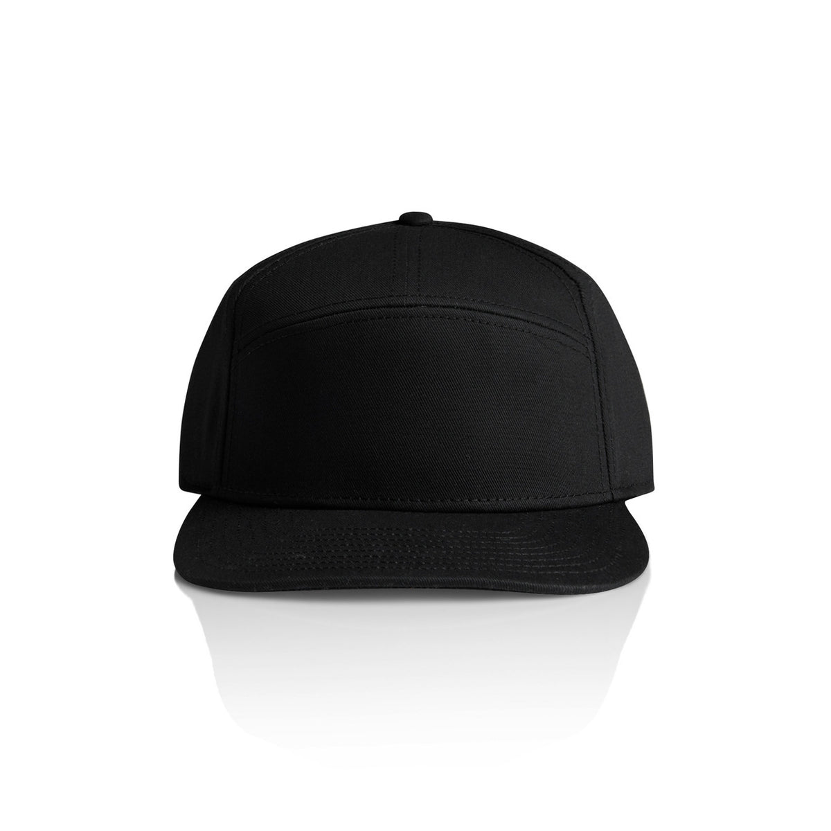 AS Colour Stock 7-panel Cap 1184 – Black