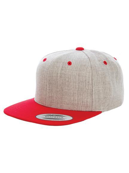 Yupoong 2 Tone 6089MT – Heather Grau-Rot
