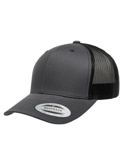 Yupoong Retro 6606T – Dunkelgrau-Schwarz