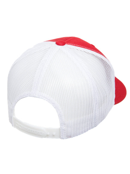 Yupoong Retro 5 Panel 6506T – Rot-Weiß