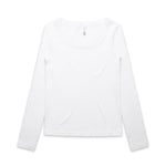 AS Colour Wo's Organic Baby Rib L/S Tee 4075 – White