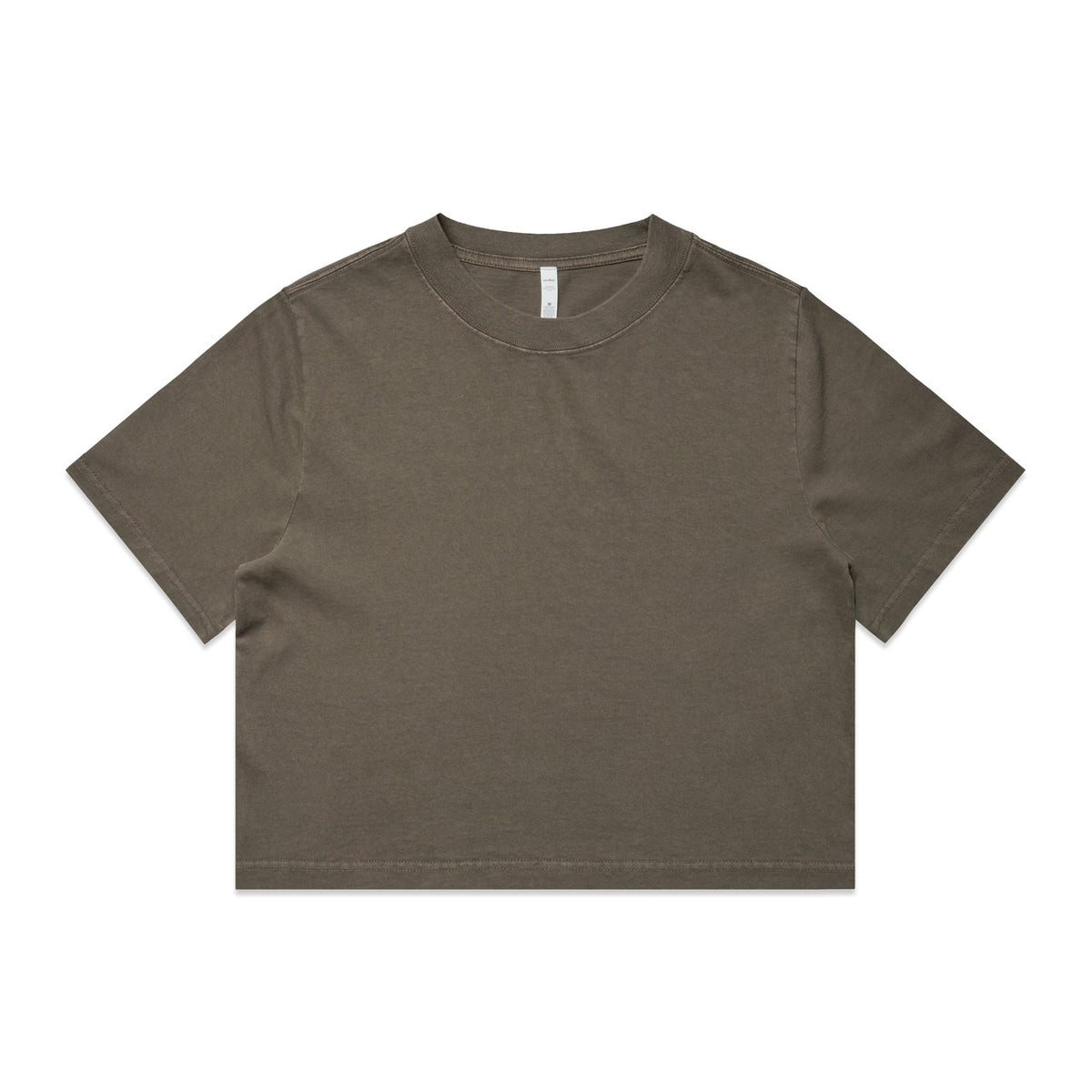 AS Colour Wo's Heavy Faded Crop Tee 4089 – Faded Brown