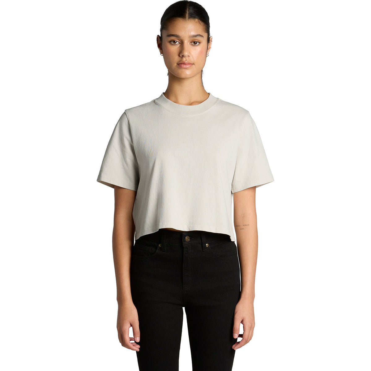 AS Colour Wo's Heavy Faded Crop Tee 4089 – Front