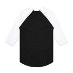 AS Colour Raglan Tee 5012 – Black/White - Back