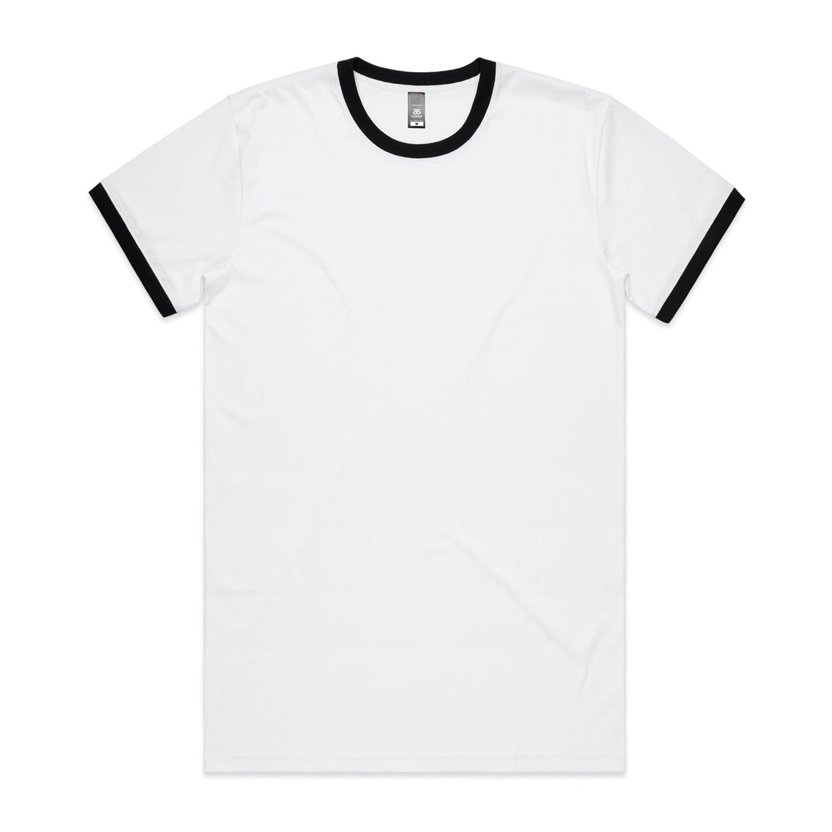 AS Colour Staple Ringer Tee 5053 – White/Black