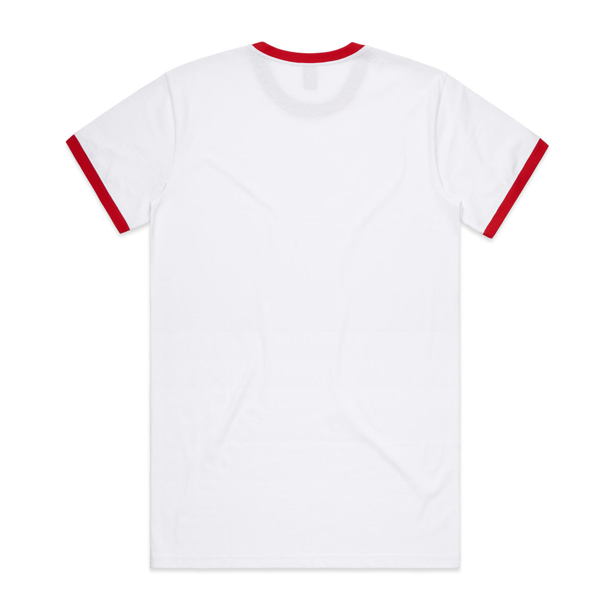 AS Colour Staple Ringer Tee 5053 – White/Red - Back