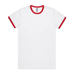 AS Colour Staple Ringer Tee 5053 – White/Red