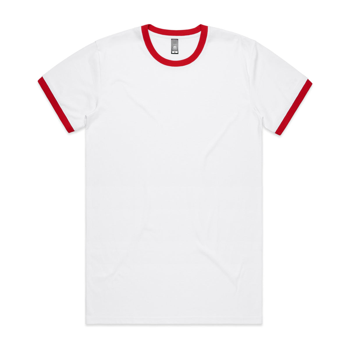 AS Colour Staple Ringer Tee 5053 – White/Red