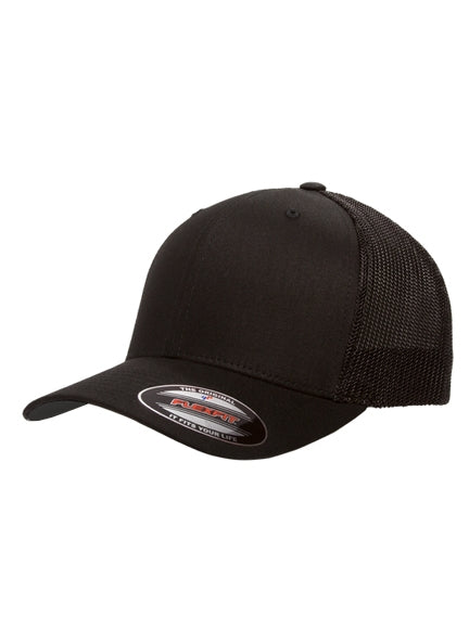 Flexfit Recycled Mesh 6511RM – Schwarz-Schwarz