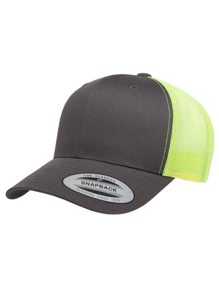 Yupoong Retro 6606T – Grau-Neongelb