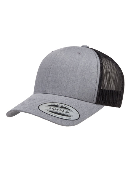 Yupoong Retro 6606T – Heather Grau-Schwarz