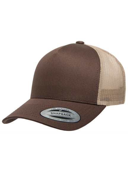 Yupoong Retro 5 Panel 6506T – Braun-Khaki