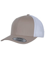 Yupoong Retro 6606T – Khaki-Weiß
